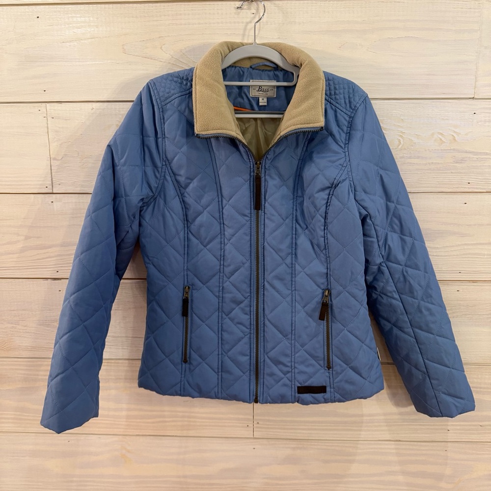 G.H Bass & Co Women’s Quilted Jacket Sky Blue Size Medium